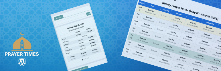 Muslim Prayer Times Preview Wordpress Plugin - Rating, Reviews, Demo & Download