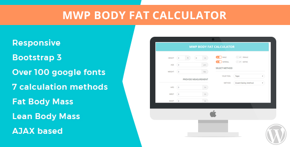 MWP Wordpress Body Fat Calculator Preview - Rating, Reviews, Demo & Download