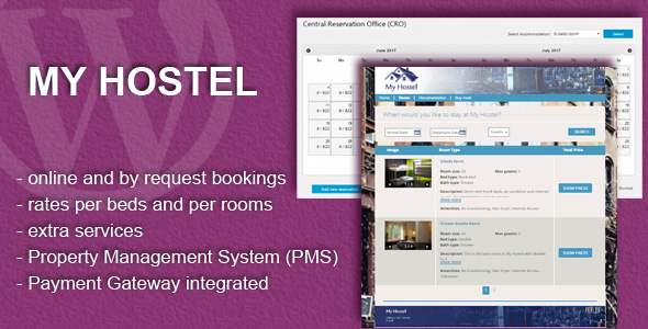 My Hostel WP Plugin Preview - Rating, Reviews, Demo & Download