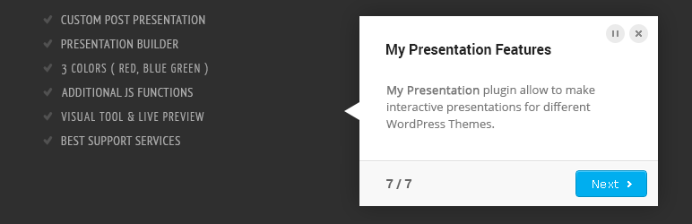 My Presentation Light Preview Wordpress Plugin - Rating, Reviews, Demo & Download