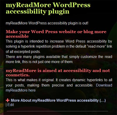 My Read More Preview Wordpress Plugin - Rating, Reviews, Demo & Download