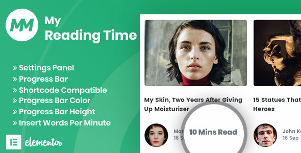 My Reading Time Pro Preview Wordpress Plugin - Rating, Reviews, Demo & Download