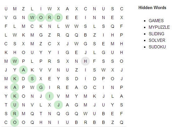 MyPuzzle Word Search Preview Wordpress Plugin - Rating, Reviews, Demo & Download
