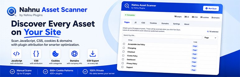 Nahnu Asset Scanner Preview Wordpress Plugin - Rating, Reviews, Demo & Download