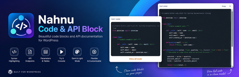 Nahnu Code & API Block Preview Wordpress Plugin - Rating, Reviews, Demo & Download