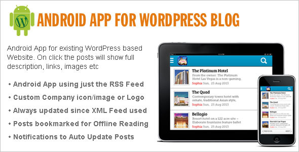 Native Android App Plugin for Wordpress Site Preview - Rating, Reviews, Demo & Download