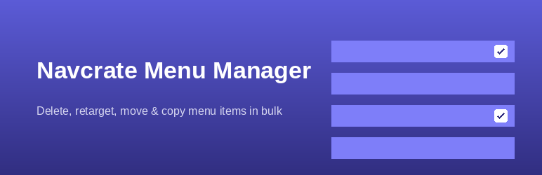 Navcrate Menu Manager Preview Wordpress Plugin - Rating, Reviews, Demo & Download