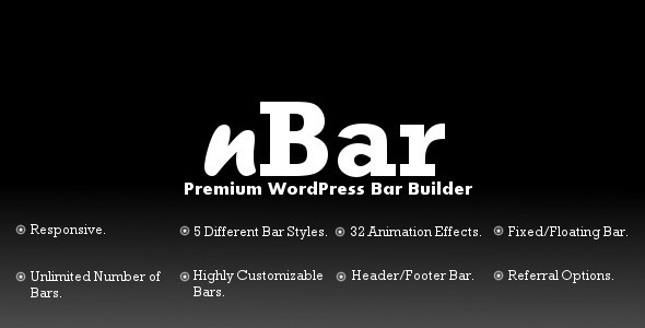 NBar – Advanced WordPress Multipurpose Bar Builder Preview - Rating, Reviews, Demo & Download