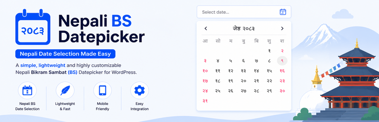 Nepali BS Datepicker Preview Wordpress Plugin - Rating, Reviews, Demo & Download