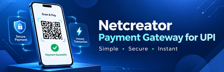 Netcreator Payment Gateway For UPI Preview Wordpress Plugin - Rating, Reviews, Demo & Download
