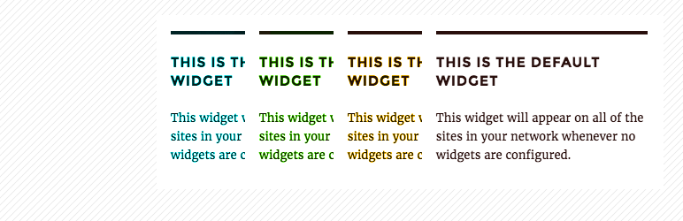 Network Sidebar Widgets Preview Wordpress Plugin - Rating, Reviews, Demo & Download