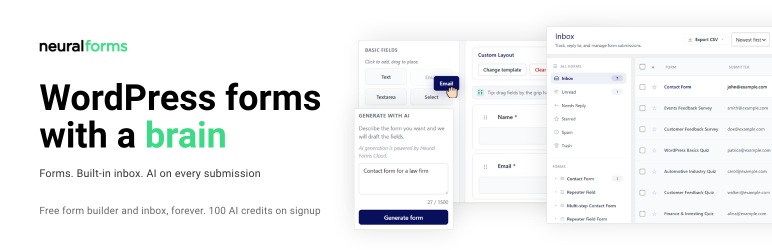 Neural Forms Preview Wordpress Plugin - Rating, Reviews, Demo & Download