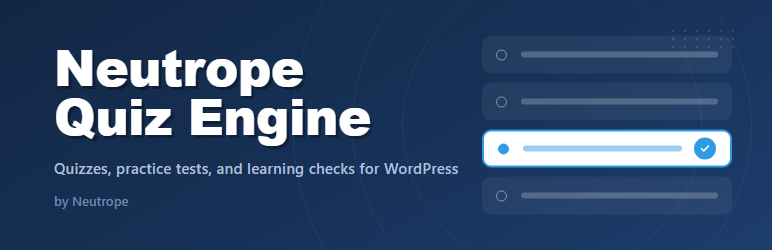 Neutrope Quiz Engine Preview Wordpress Plugin - Rating, Reviews, Demo & Download