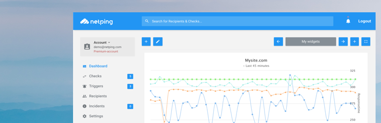 NEW! WordPress Status Monitor Preview - Rating, Reviews, Demo & Download