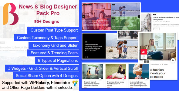 News & Blog Designer Pack Pro – News And Blog Plugin For WordPress And Elementor Preview - Rating, Reviews, Demo & Download