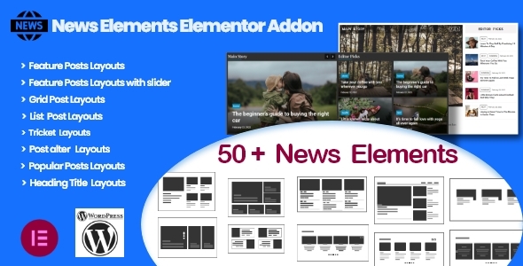 News Elements – Essential News Layouts For Websites Preview Wordpress Plugin - Rating, Reviews, Demo & Download