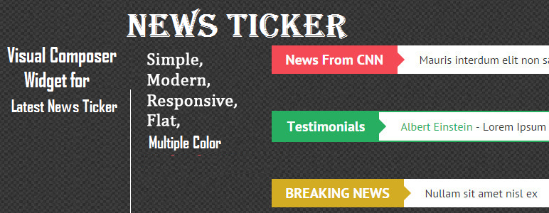News Ticker Preview Wordpress Plugin - Rating, Reviews, Demo & Download