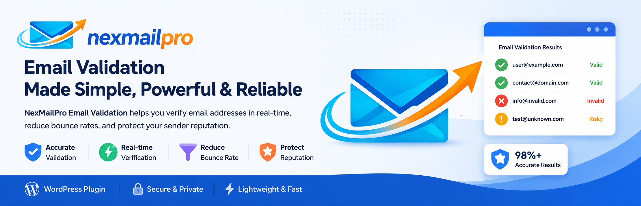 NexMailPro Email Validation Preview Wordpress Plugin - Rating, Reviews, Demo & Download