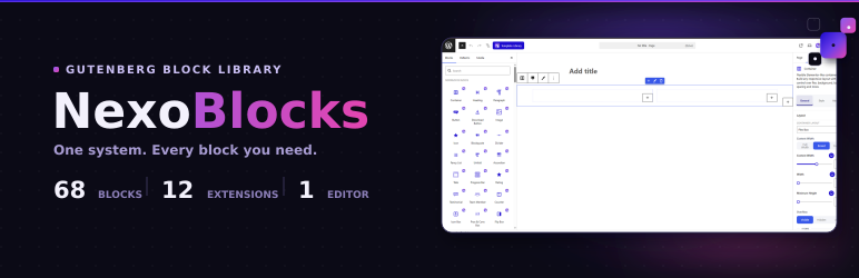 NexoBlocks Preview Wordpress Plugin - Rating, Reviews, Demo & Download
