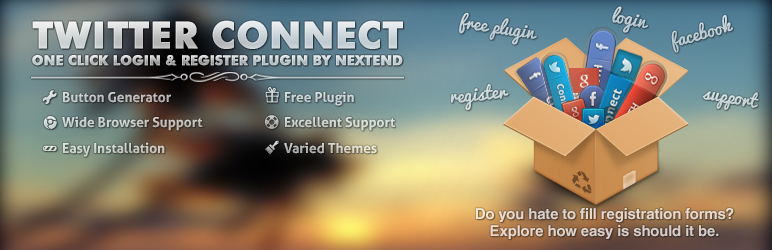 Nextend Twitter Connect Preview Wordpress Plugin - Rating, Reviews, Demo & Download