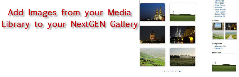 NextGEN Gallery Media Library Addon Preview Wordpress Plugin - Rating, Reviews, Demo & Download