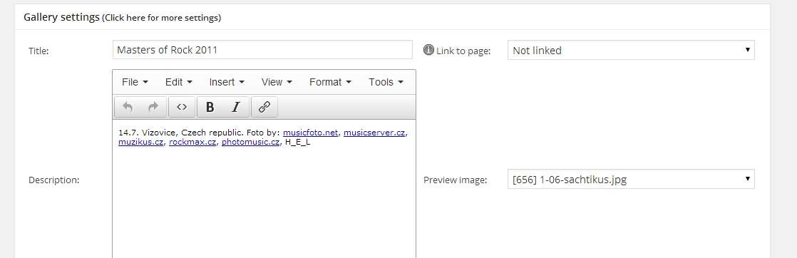 NextGEN TinyMce Gallery Description Preview Wordpress Plugin - Rating, Reviews, Demo & Download