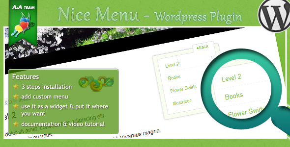 NiceMenu – Wordpress Plugin Preview - Rating, Reviews, Demo & Download