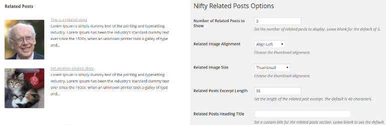 Nifty Related Posts Preview Wordpress Plugin - Rating, Reviews, Demo & Download