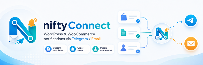 NiftyConnect: Telegram And Email Notifications Preview Wordpress Plugin - Rating, Reviews, Demo & Download