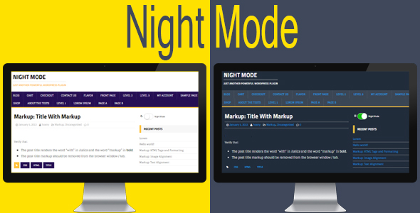 Night Mode Plugin for Wordpress Preview - Rating, Reviews, Demo & Download