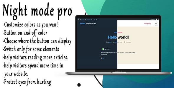 Night Mode Pro – WordPress Plugin Preview - Rating, Reviews, Demo & Download