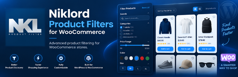 Niklord Product Filters For WooCommerce Preview Wordpress Plugin - Rating, Reviews, Demo & Download