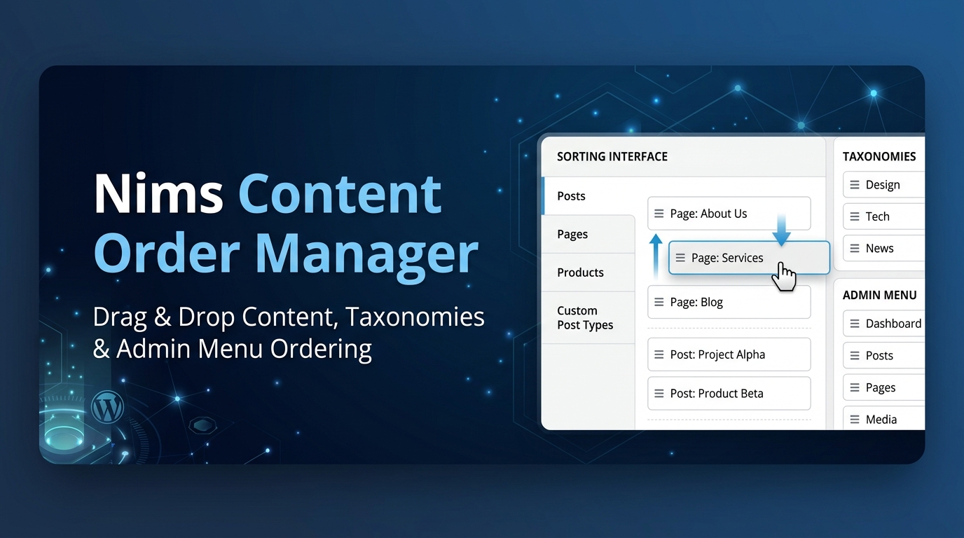 Nims Content Order Manager Preview Wordpress Plugin - Rating, Reviews, Demo & Download