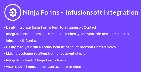 Ninja Forms – Infusionsoft Integration | Ninja Forms – Keap CRM Integration Preview Wordpress Plugin - Rating, Reviews, Demo & Download