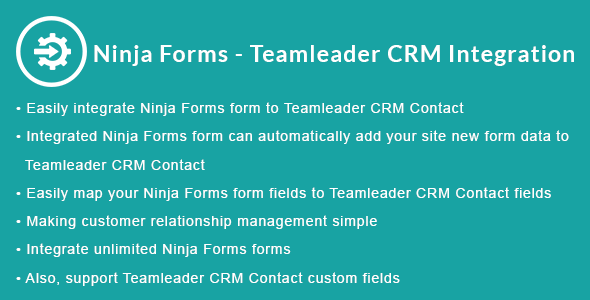 Ninja Forms – Teamleader CRM Integration Preview Wordpress Plugin - Rating, Reviews, Demo & Download