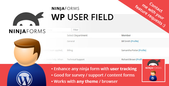Ninja Forms – WP User Field Preview Wordpress Plugin - Rating, Reviews, Demo & Download