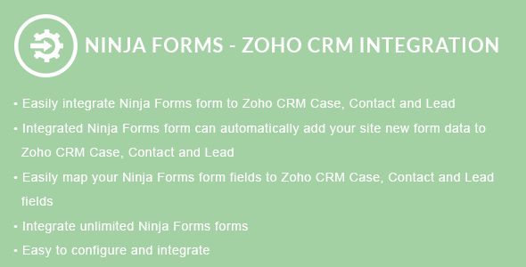 Ninja Forms – ZOHO CRM Integration Preview Wordpress Plugin - Rating, Reviews, Demo & Download