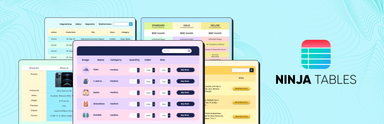 Ninja Tables – Easiest Data Table Builder Preview Wordpress Plugin - Rating, Reviews, Demo & Download