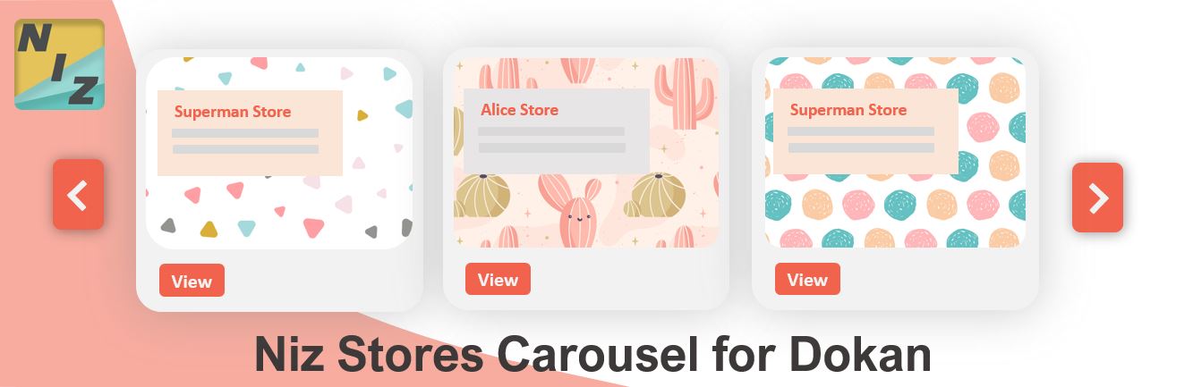Niz Stores Carousel For Dokan Preview Wordpress Plugin - Rating, Reviews, Demo & Download