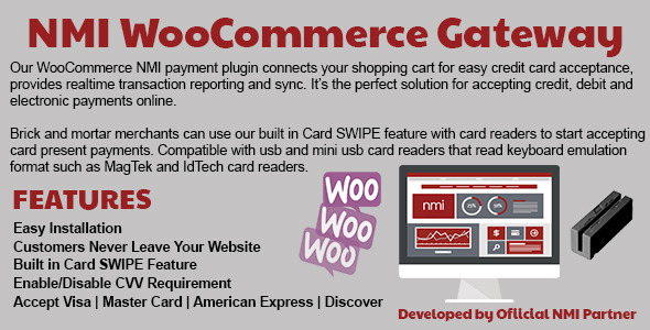 NMI WooCommerce Payment Gateway Preview Wordpress Plugin - Rating, Reviews, Demo & Download