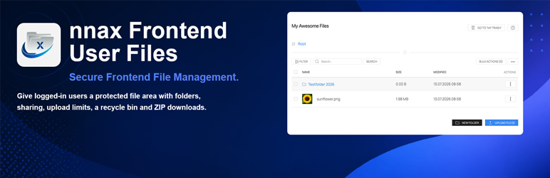 Nnax Frontend User Files Preview Wordpress Plugin - Rating, Reviews, Demo & Download
