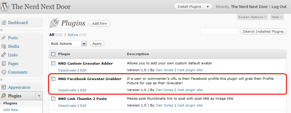 NND Facebook Gravatar Grabber Preview Wordpress Plugin - Rating, Reviews, Demo & Download