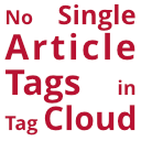 No Single Article Tags In Tag Cloud