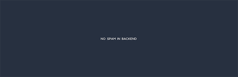 No Spam In Backend – Remove Advertising From Your Backend Preview Wordpress Plugin - Rating, Reviews, Demo & Download