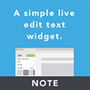 Note – A Live Edit Text Widget