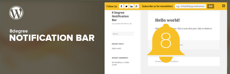 Notification Bar Plugin for Wordpress Preview - Rating, Reviews, Demo & Download