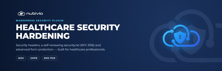 Nubivio Healthcare Security Hardening Preview Wordpress Plugin - Rating, Reviews, Demo & Download