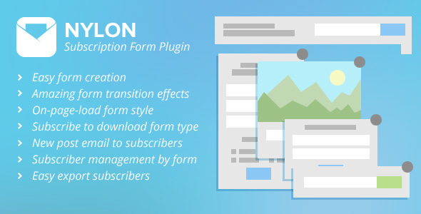 Nylon Newsletter Subscription Form Preview Wordpress Plugin - Rating, Reviews, Demo & Download