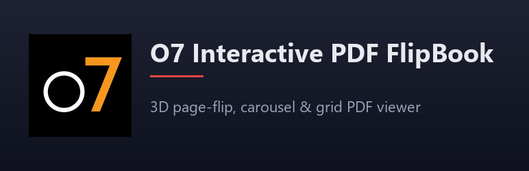 O7 Interactive PDF FlipBook Preview Wordpress Plugin - Rating, Reviews, Demo & Download