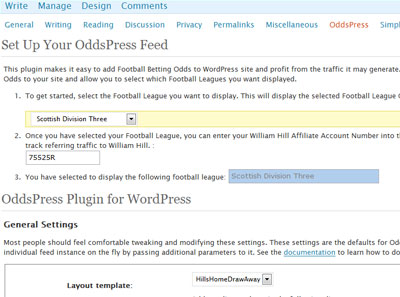 OddsPress Preview Wordpress Plugin - Rating, Reviews, Demo & Download